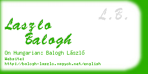 laszlo balogh business card