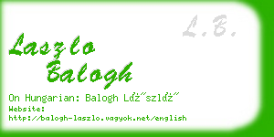 laszlo balogh business card